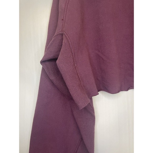 FREE PEOPLE MOVEMENT Cropped Sweatshirt w/ Yellow Rose Logo - Plum - Large [NWT] - Picture 5 of 8